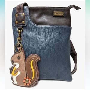 Chala Small Crossbody Purse | SOFT Vegan Leather SWING Bag in Navy Blue Color